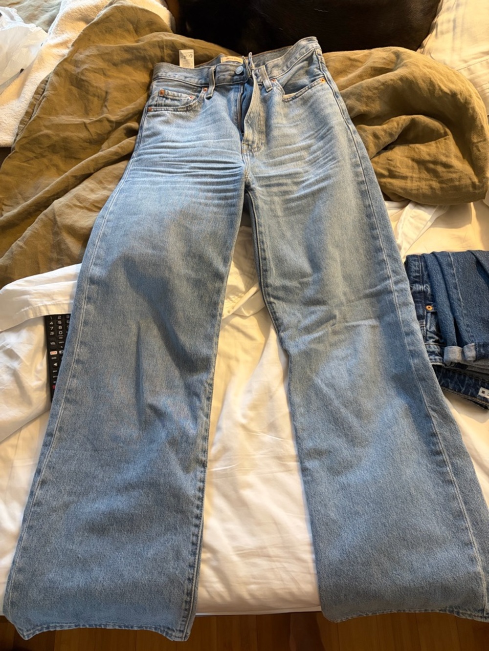 Levi's Light Blue High-Rise Wide Leg Jeans